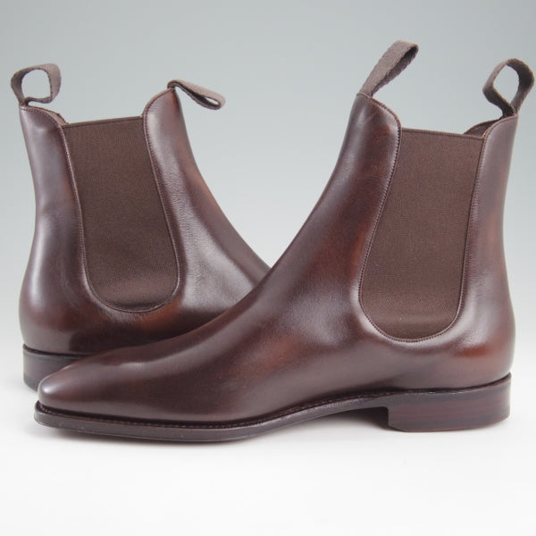 未使用★(スペイン製)カルミナ SIZE 6【定価￥115,500-★ミュージアムカーフ仕様/サイドゴアブーツ/80514】濃茶/メンズ/CARMINA★n593
