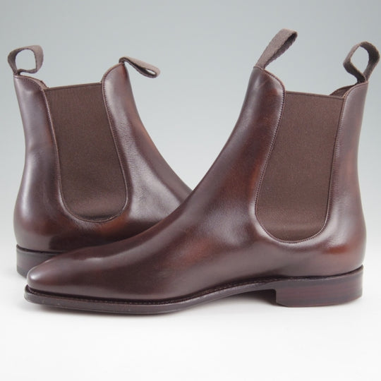 未使用★(スペイン製)カルミナ SIZE 6【定価￥115,500-★ミュージアムカーフ仕様/サイドゴアブーツ/80514】濃茶/メンズ/CARMINA★n593