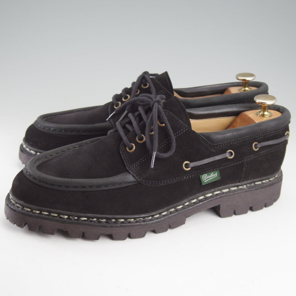 極上★パラブーツ SIZE 6.5【定価￥101,200-★CHIMEY/シメイ】Uチップ/スエード/黒/メンズ/Paraboot★o621