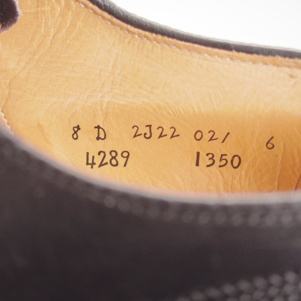 極上★オールデン 8D【貴重★ブルックスブラザーズ別注/1350】フルブローグ/カーフ/黒/BROOKS BROTHERS/ALDEN★p190