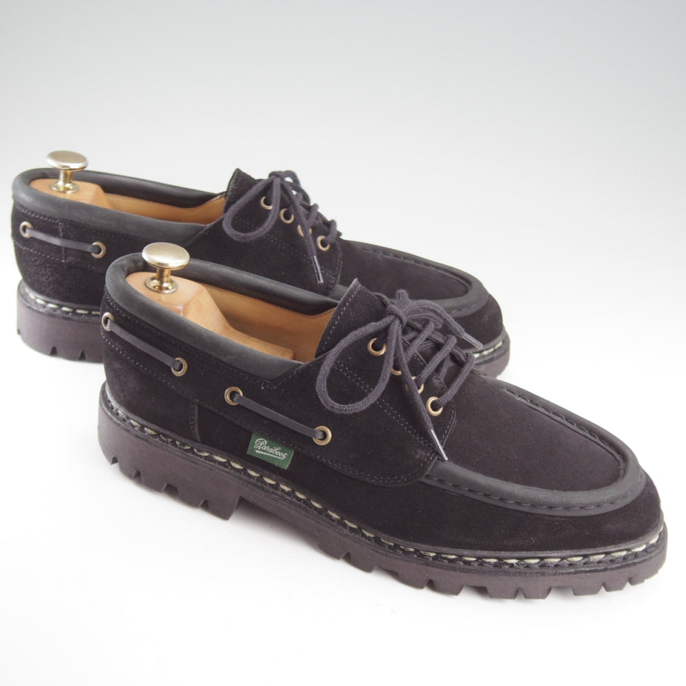 極上★パラブーツ SIZE 6.5【定価￥101,200-★CHIMEY/シメイ】Uチップ/スエード/黒/メンズ/Paraboot★o621