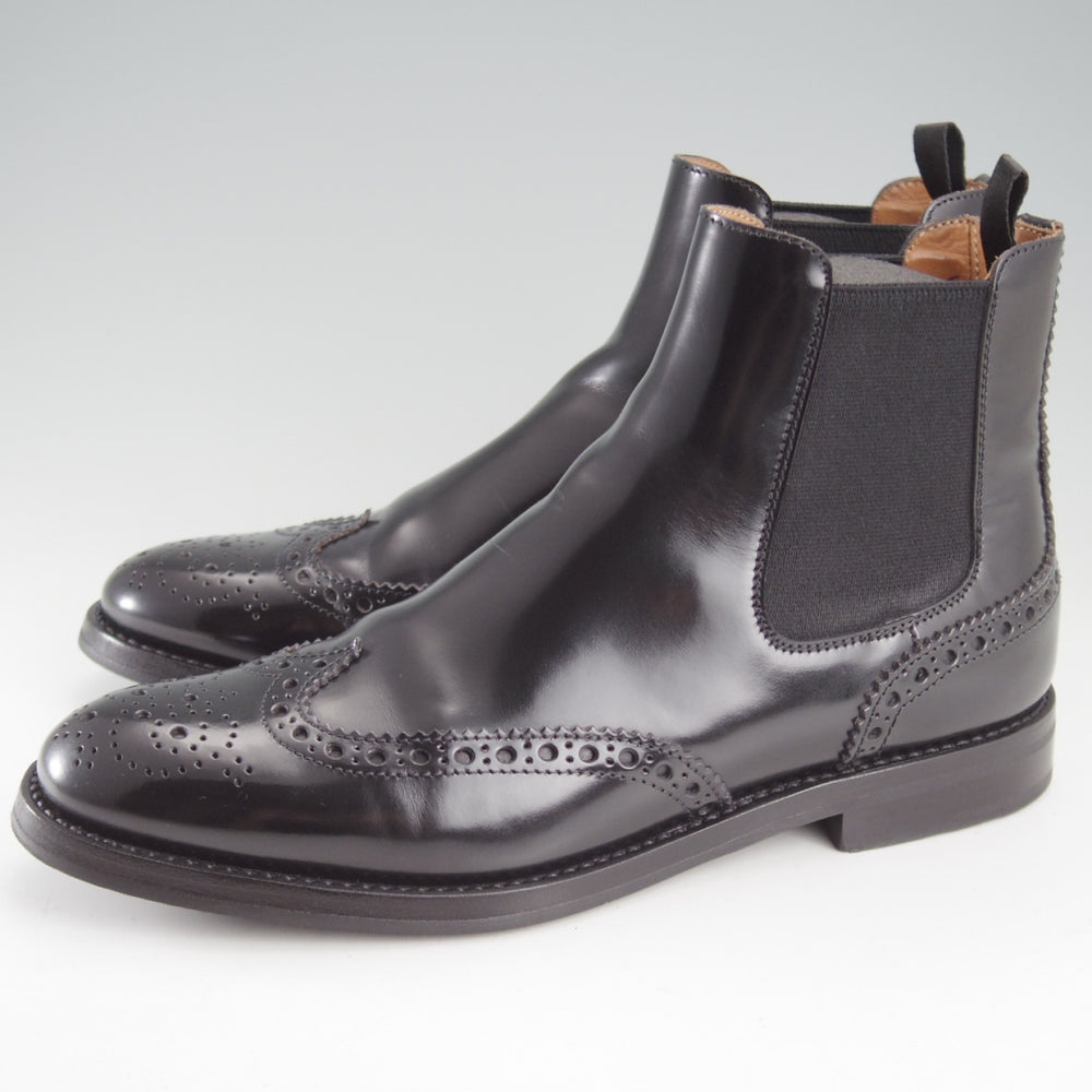 極美品★チャーチ(レディース) SIZE 36.5【定価￥198,000-★KETSBY WG/サイドゴアブーツ】ポリッシュドバインダーカーフ/黒/Church's★o622