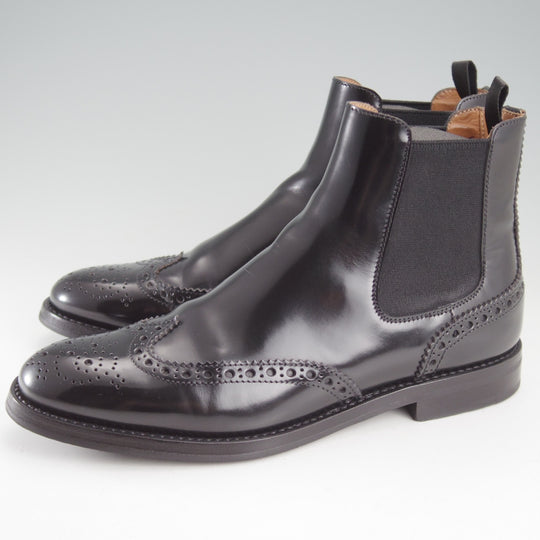極美品★チャーチ(レディース) SIZE 36.5【定価￥198,000-★KETSBY WG/サイドゴアブーツ】ポリッシュドバインダーカーフ/黒/Church's★o622