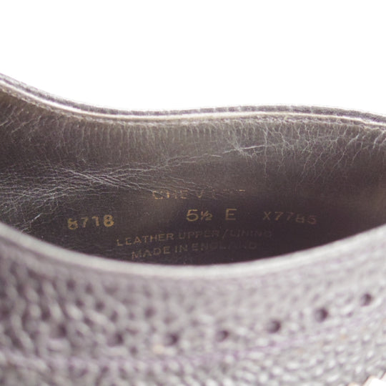 極美品★クロケット&ジョーンズ 5.5E【現行定価10万円以上★スペクテイターシューズ/CHEVIOT】濃紺(ほぼ黒)×白/Crockett&Jones★o048