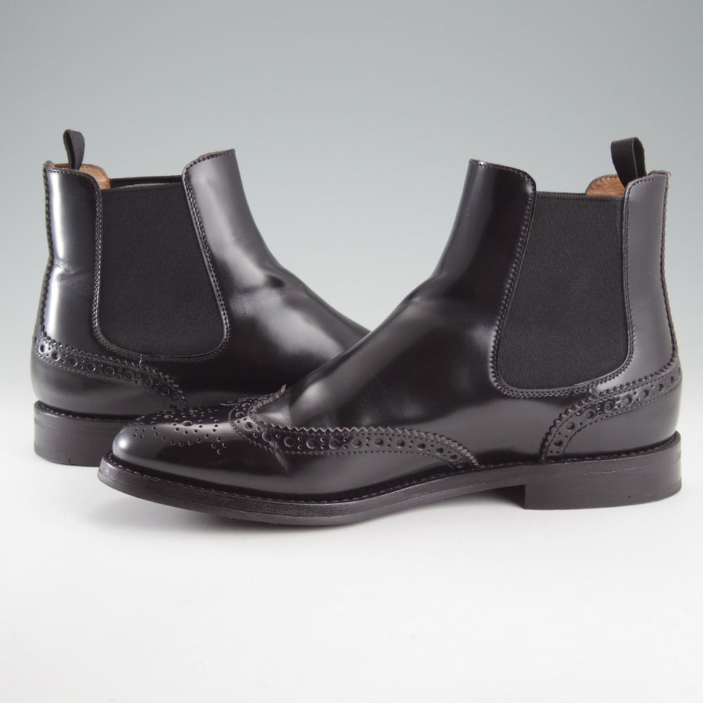 極美品★チャーチ(レディース) SIZE 36.5【定価￥198,000-★KETSBY WG/サイドゴアブーツ】ポリッシュドバインダーカーフ/黒/Church's★o622