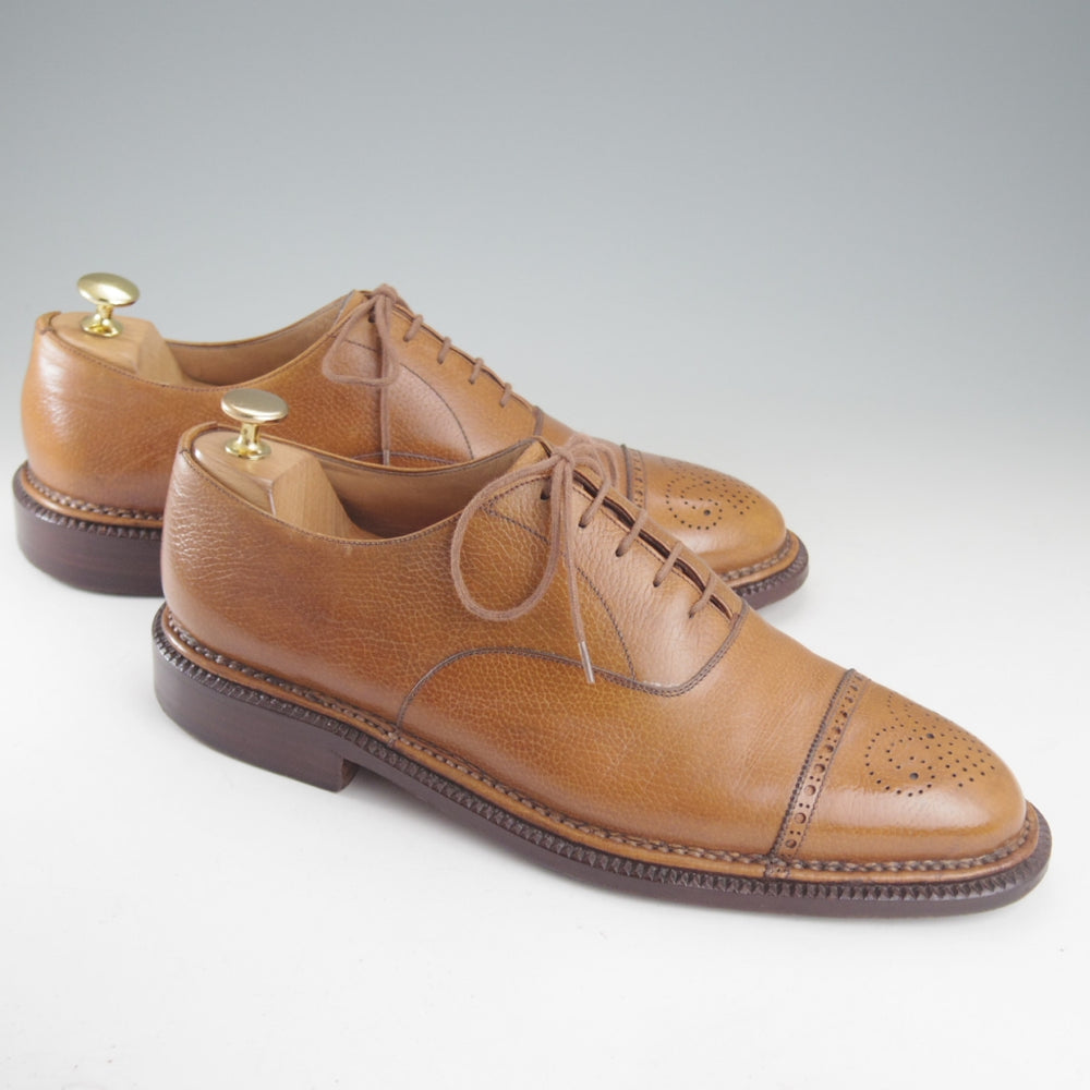 ★(伊)シルヴァノ・ラッタンジ SIZE 9【ノルベジェーゼ製法★セミブローグ/薄茶】カーフ/メンズ/Silvano Lattanzi★p193