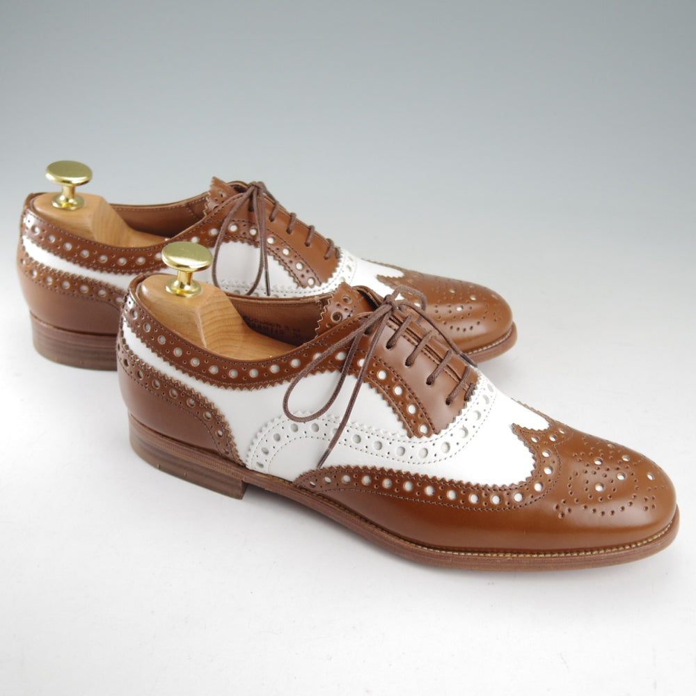 未使用★チャーチ(レディース) SIZE 35.5【★バーウッド/BURWOOD 3W】フルブローグ/ウイングチップ/薄茶×白/カーフ/Church's★o623