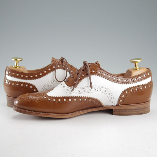 未使用★チャーチ(レディース) SIZE 35.5【★バーウッド/BURWOOD 3W】フルブローグ/ウイングチップ/薄茶×白/カーフ/Church's★o623