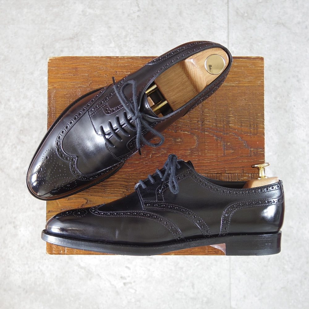 極美品★ジョンロブ 6D【現注文価格￥356,400-★8695ラスト/DARBY 2/ダービー】フルブローグ/カーフ/黒/JOHN LOBB★o099