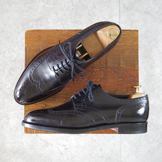 極美品★ジョンロブ 6D【現注文価格￥356,400-★8695ラスト/DARBY 2/ダービー】フルブローグ/カーフ/黒/JOHN LOBB★o099