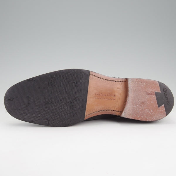 極美品★チャーチ 75F/UK7.5【現行定価￥176,000-★ディプロマット/DIPLOMAT】173ラスト/セミブローグ/カーフ/黒/Church's★n596