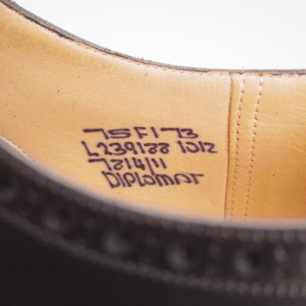 極美品★チャーチ 75F/UK7.5【現行定価￥176,000-★ディプロマット/DIPLOMAT】173ラスト/セミブローグ/カーフ/黒/Church's★n596