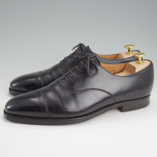 極上★クロケット&ジョーンズ 7E【定価￥132,000-★バーニーズNY別注/HALLAM】348ラスト/ストレートチップ/黒/Crockett&Jones★n597