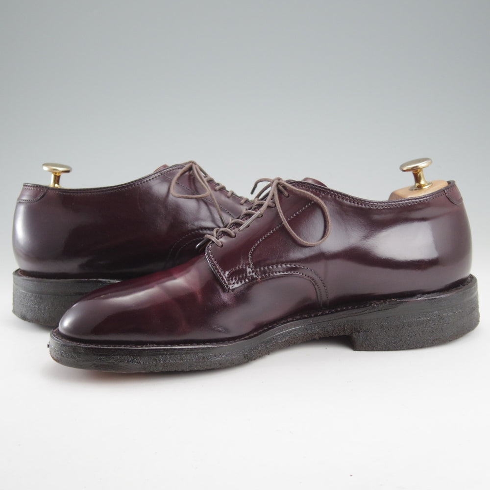 極美品★オールデン 7.5D【現行定価20万円以上★コードバン仕様/モディファイドラスト/53438】プレーントゥ/#8/赤茶/ALDEN★o087