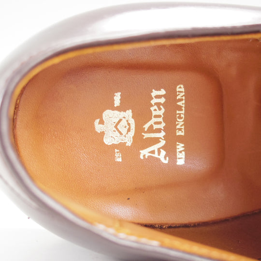 極美品★オールデン 7.5D【現行定価20万円以上★コードバン仕様/モディファイドラスト/53438】プレーントゥ/#8/赤茶/ALDEN★o087