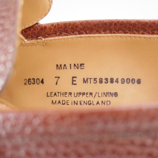 極美品★クロケット&ジョーンズ 7E【定価￥115,500-★BEAMS F別注/MAINE/メイン】376ラスト/コインローファー/濃茶/Crockett&Jones★n085