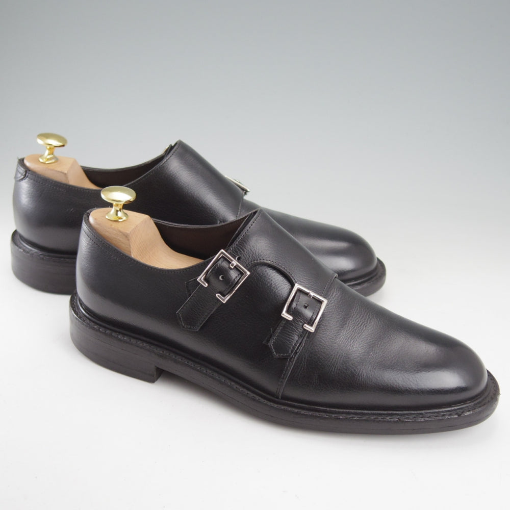 極上★ジョンロブ 6E【定価￥267,300-★MORVAL/(水牛)バッファローレザー仕様】0015ラスト/ダブルモンク/黒/メンズ/JOHN LOBB★o088