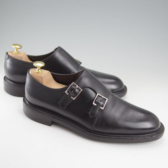 極上★ジョンロブ 6E【定価￥267,300-★MORVAL/(水牛)バッファローレザー仕様】0015ラスト/ダブルモンク/黒/メンズ/JOHN LOBB★o088