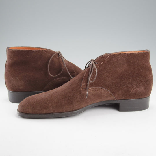 極美品★(伊)サントーニ SIZE 7【チャッカブーツ★14442/濃茶】スエード/メンズ/Santoni★o089