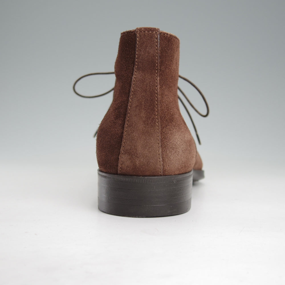 極美品★(伊)サントーニ SIZE 7【チャッカブーツ★14442/濃茶】スエード/メンズ/Santoni★o089