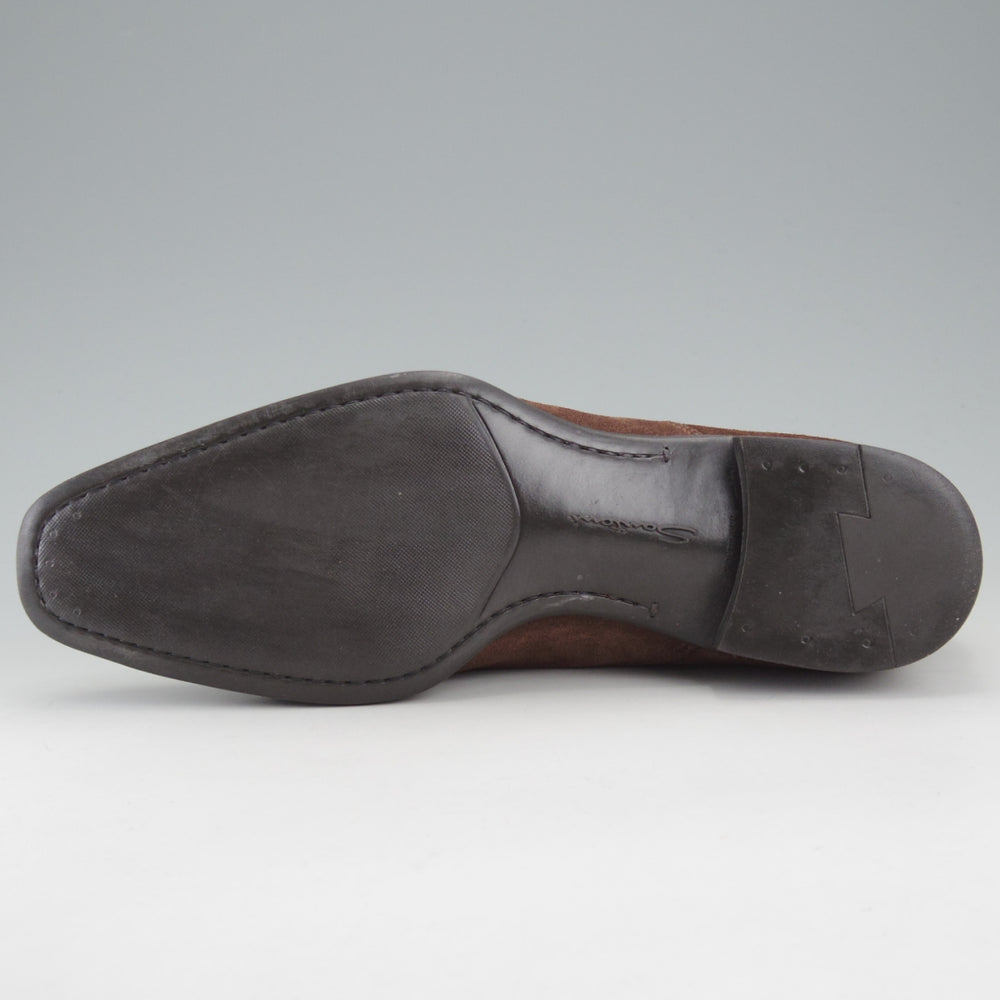 極美品★(伊)サントーニ SIZE 7【チャッカブーツ★14442/濃茶】スエード/メンズ/Santoni★o089