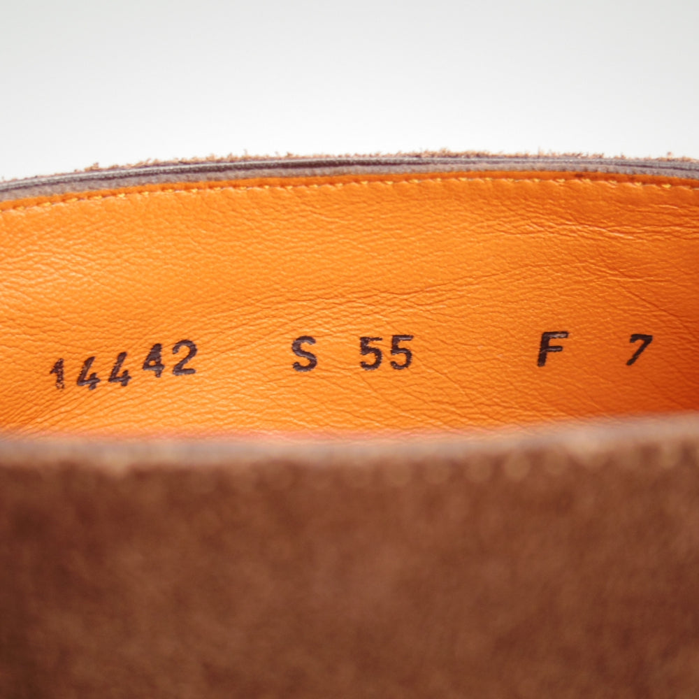 極美品★(伊)サントーニ SIZE 7【チャッカブーツ★14442/濃茶】スエード/メンズ/Santoni★o089