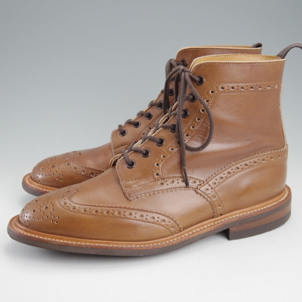 極上★トリッカーズ SIZE 8【定価￥143,000-★(米)ホーウィン社のキャバリエレザー/ダイナイトソール仕様/MALTON】茶/Tricker's★n600