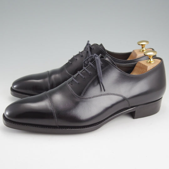 極美品★三陽山長 SIZE 7.5【定価￥99,000-★友之介/R309ラスト】ストレートチップ/カーフ/黒/メンズ/TOMONOSUKE/Sanyo Yamacho★o090