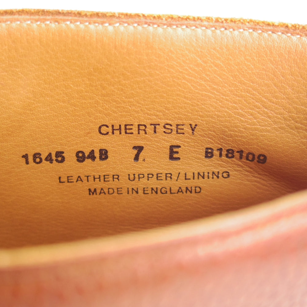 美品★クロケット&ジョーンズ 7E【現行定価10万円以上★ダイナイトソール/CHERTSEY3】224ラスト/チャッカブーツ/茶/Crockett&Jones★p197