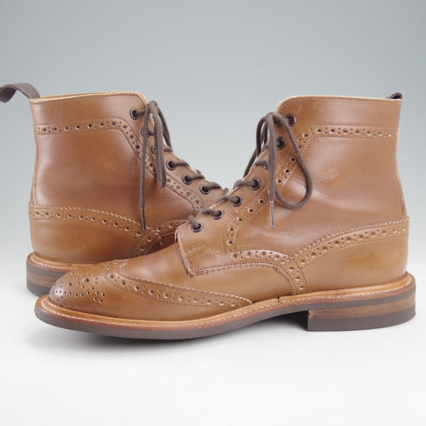 極上★トリッカーズ SIZE 8【定価￥143,000-★(米)ホーウィン社のキャバリエレザー/ダイナイトソール仕様/MALTON】茶/Tricker's★n600