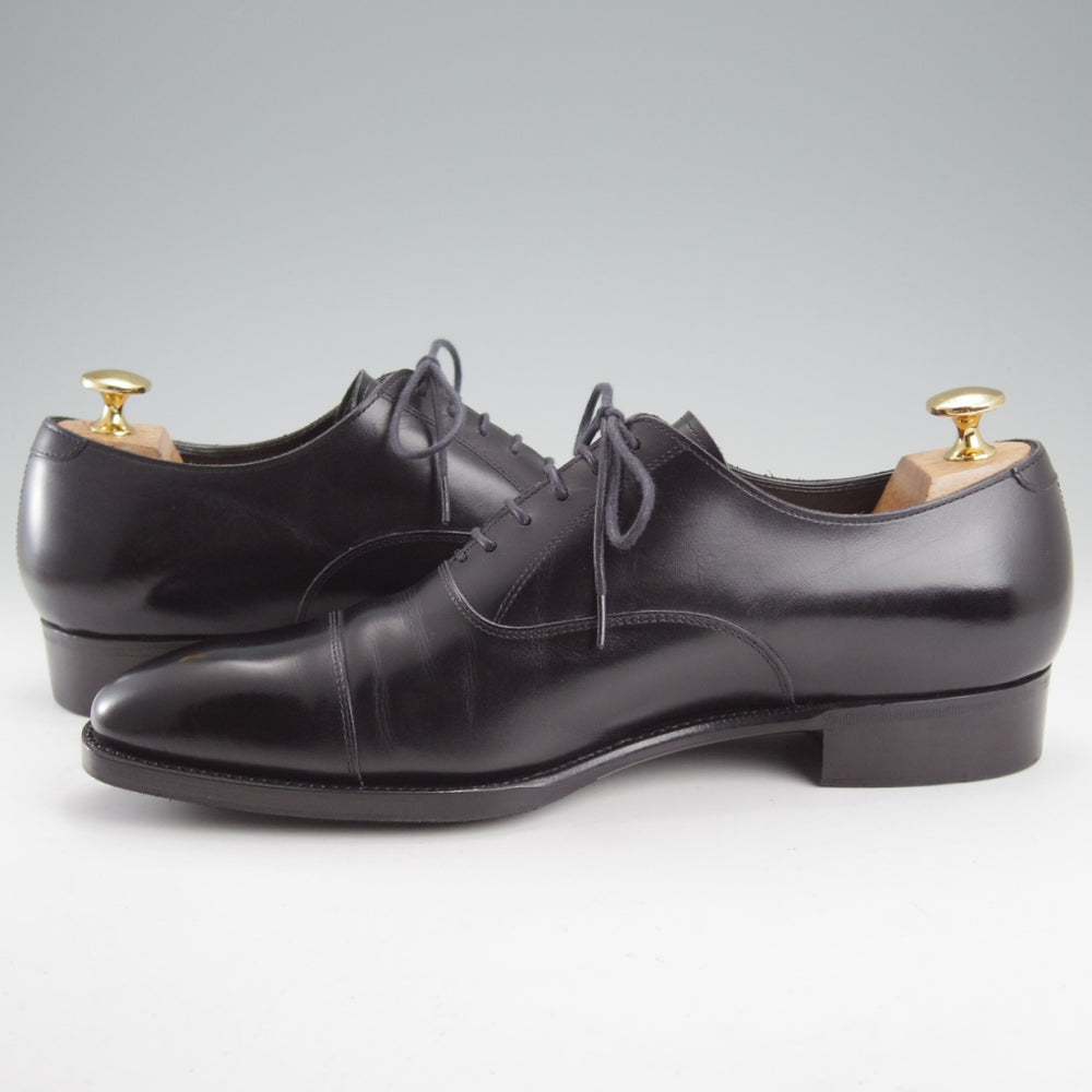 極美品★三陽山長 SIZE 7.5【定価￥99,000-★友之介/R309ラスト】ストレートチップ/カーフ/黒/メンズ/TOMONOSUKE/Sanyo Yamacho★o090
