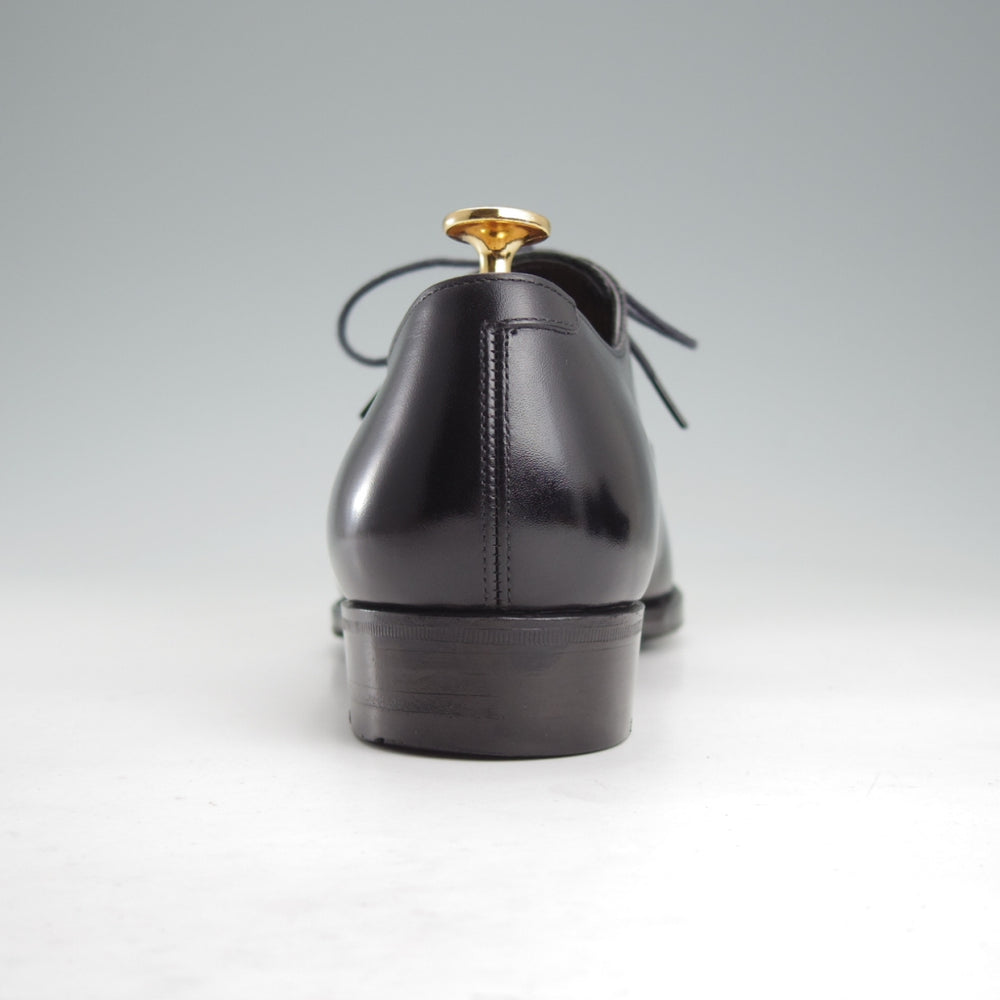 極美品★三陽山長 SIZE 7.5【定価￥99,000-★友之介/R309ラスト】ストレートチップ/カーフ/黒/メンズ/TOMONOSUKE/Sanyo Yamacho★o090