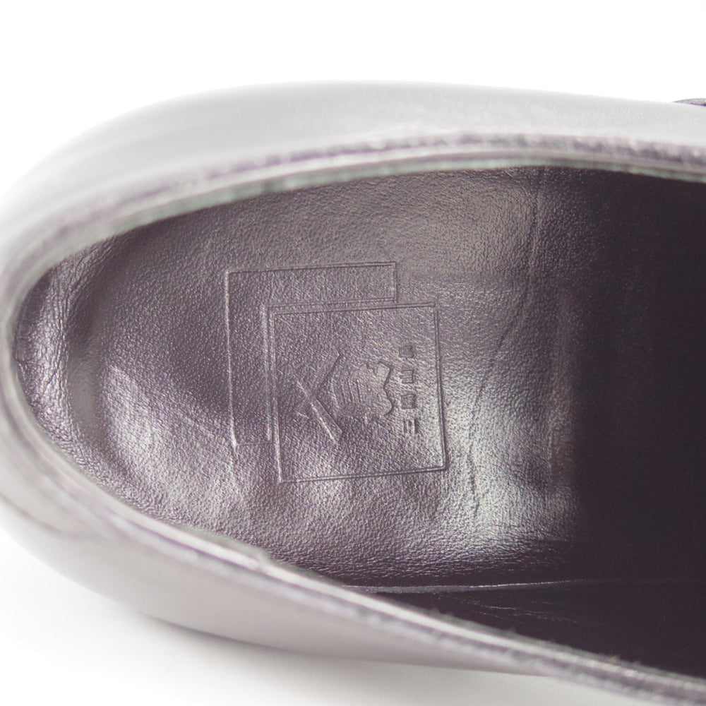 極美品★三陽山長 SIZE 7.5【定価￥99,000-★友之介/R309ラスト】ストレートチップ/カーフ/黒/メンズ/TOMONOSUKE/Sanyo Yamacho★o090