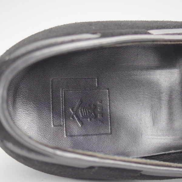 極美品★三陽山長 SIZE 7.5【現行定価￥94,600-★鹿三郎/タッセルローファー】R2010ラスト/スエード/黒/ROKUSABURO/Sanyo Yamacho★n088