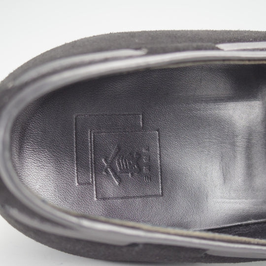 極美品★三陽山長 SIZE 7.5【現行定価￥94,600-★鹿三郎/タッセルローファー】R2010ラスト/スエード/黒/ROKUSABURO/Sanyo Yamacho★n088