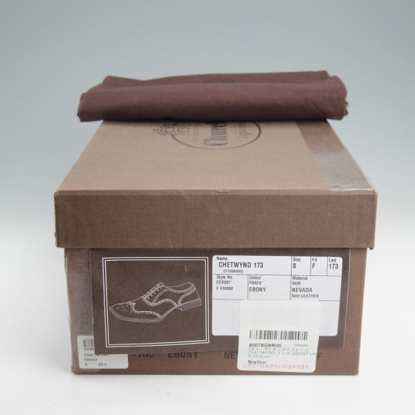 未使用★チャーチ 80F/UK8【定価￥176,000-★チェットウィンド/CHETWYND】173ラスト/フルブローグ/ネバダカーフ/濃茶/Church's★m551