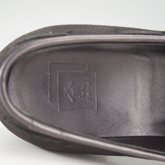 極上★三陽山長 SIZE 6.5【現行定価￥102,300-★鹿三郎/タッセルローファー】R2010Sラスト/スエード/黒/メンズ/Sanyo Yamacho★o630