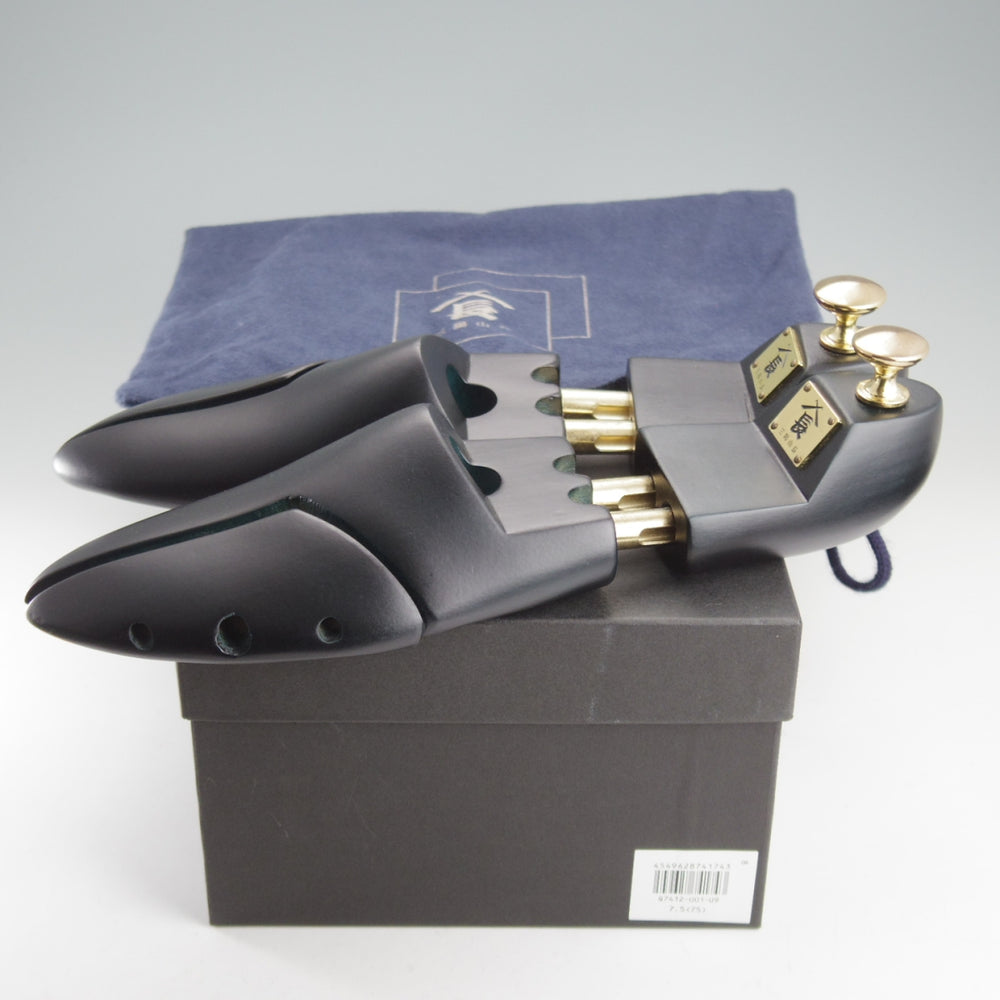 極美品★三陽山長 SIZE 7.5【現行定価￥99,000-★純正ツリー付き/友二郎/R2010ラスト】ストレートチップ/黒/TOMOJIRO/Sanyo Yamacho★o631