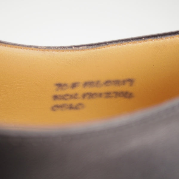 極美品★チャーチ 70F/UK7【現行5都市ロゴ★OSLO/オスロ】136ラスト/プレーントゥ/Vフロント/カーフ/黒/メンズ/Church's★n602