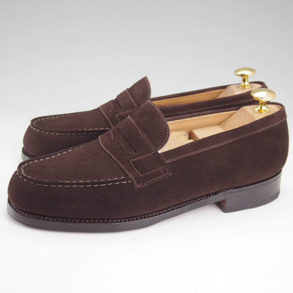 極美品★J.M.ウエストン 5C【定価￥156,200-★コインローファー/180】41ラスト/スエード/濃茶/メンズ/Weston/ウェストン★o095