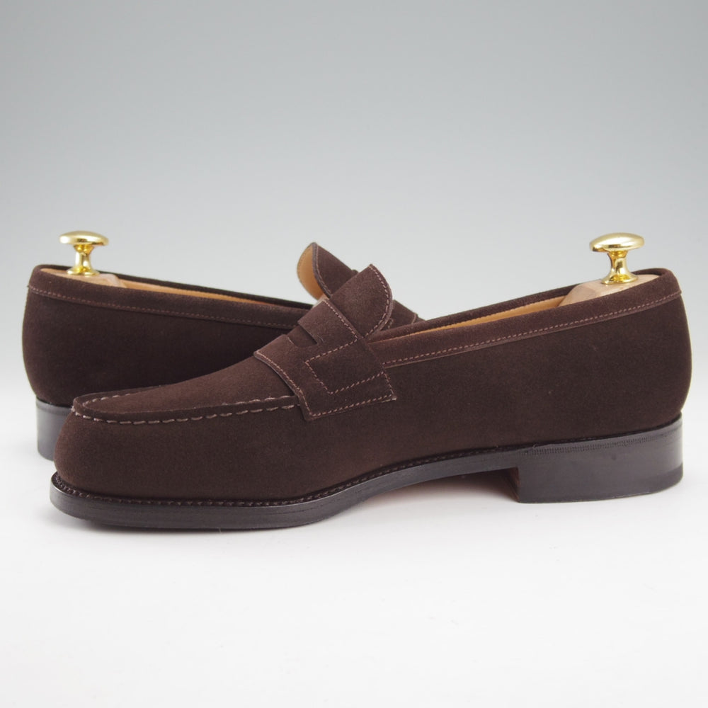 極美品★J.M.ウエストン 5C【定価￥156,200-★コインローファー/180】41ラスト/スエード/濃茶/メンズ/Weston/ウェストン★o095