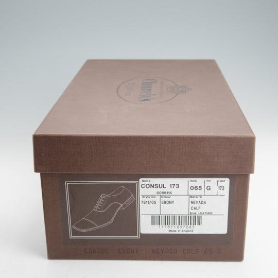 極上★チャーチ 65G/UK6.5【現行定価￥176,000-★コンサル/CONSUL】173ラスト/ストレートチップ/EBONY/濃茶/メンズ/Church's★n603