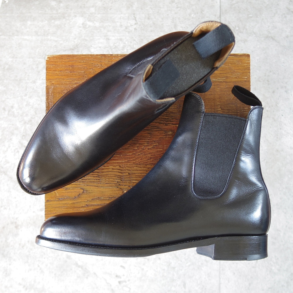 美品★J.M.ウエストン 7D【定価￥209,000-★サイドゴアブーツ/705】39ラスト/ボックスカーフ/黒/メンズ/Weston/ウェストン★o637