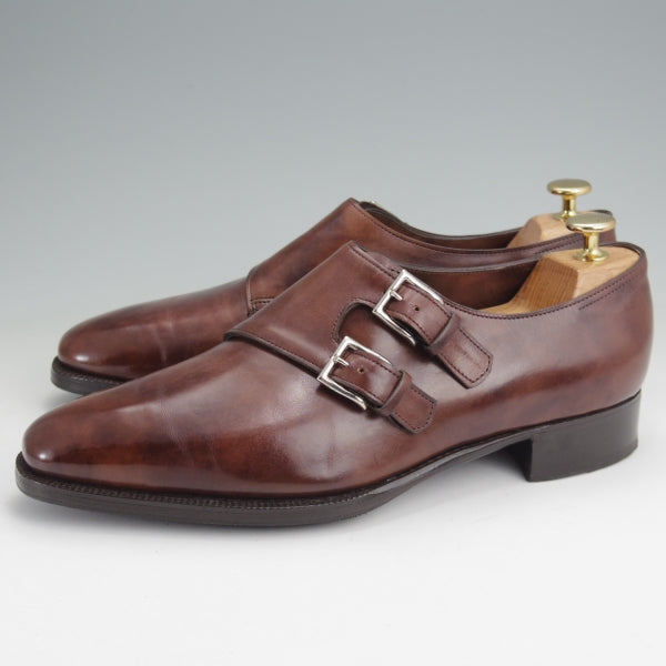 極美品★ジョンロブ 7EE【現行定価￥344,300-★プレステージライン/CHAPEL/8000ラスト】ミュージアムカーフ/ダブルモンク/JOHN LOBB★n093