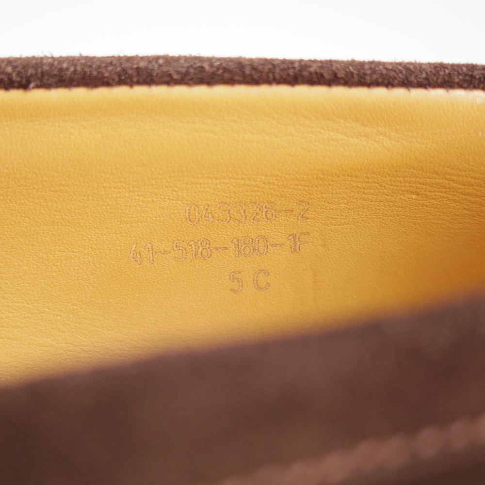 極美品★J.M.ウエストン 5C【定価￥156,200-★コインローファー/180】41ラスト/スエード/濃茶/メンズ/Weston/ウェストン★o095