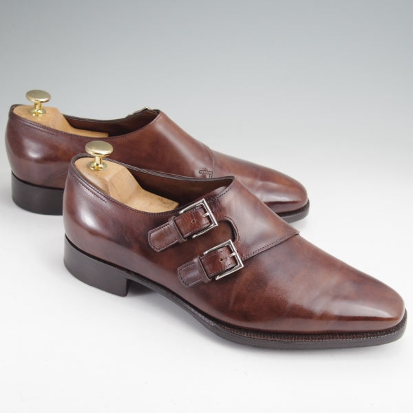 極美品★ジョンロブ 7EE【現行定価￥344,300-★プレステージライン/CHAPEL/8000ラスト】ミュージアムカーフ/ダブルモンク/JOHN LOBB★n093