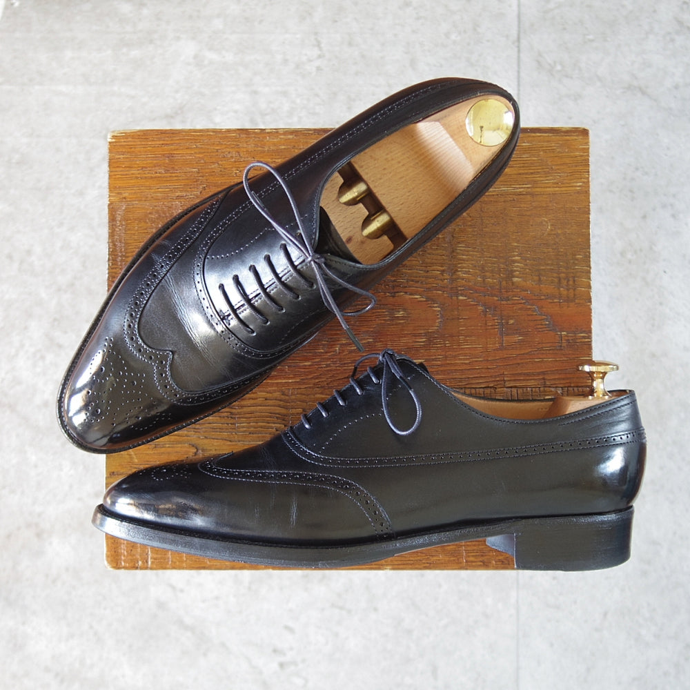 極上★ジョンロブ 6E【現行定価30万円程度★プレステージライン/CAVENDISH/7000ラスト】フルブローグ/カーフ/黒/メンズ/JOHN LOBB★o647