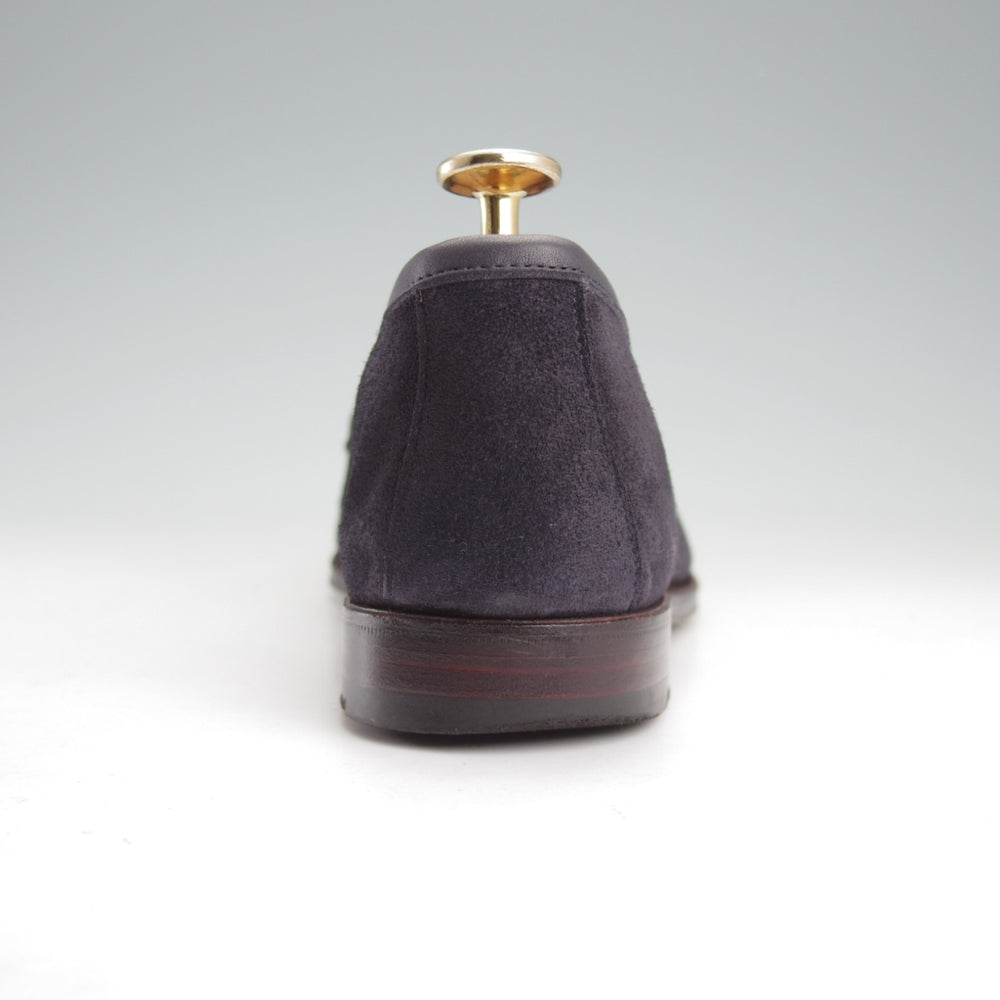 極上★(スペイン製)カルミナ SIZE 6【合計定価￥113,300-★純正ツリー付/コインローファー/80836】SINEUラスト/スエード/紺/CARMINA★o096