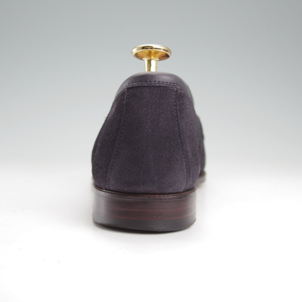 極上★(スペイン製)カルミナ SIZE 6【合計定価￥113,300-★純正ツリー付/コインローファー/80836】SINEUラスト/スエード/紺/CARMINA★o096