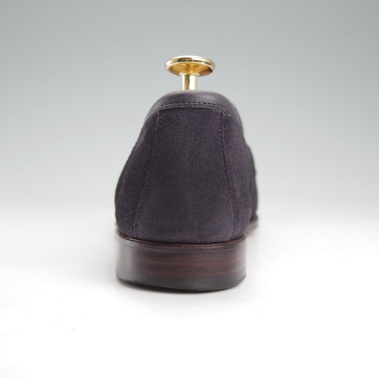 極上★(スペイン製)カルミナ SIZE 6【合計定価￥113,300-★純正ツリー付/コインローファー/80836】SINEUラスト/スエード/紺/CARMINA★o096